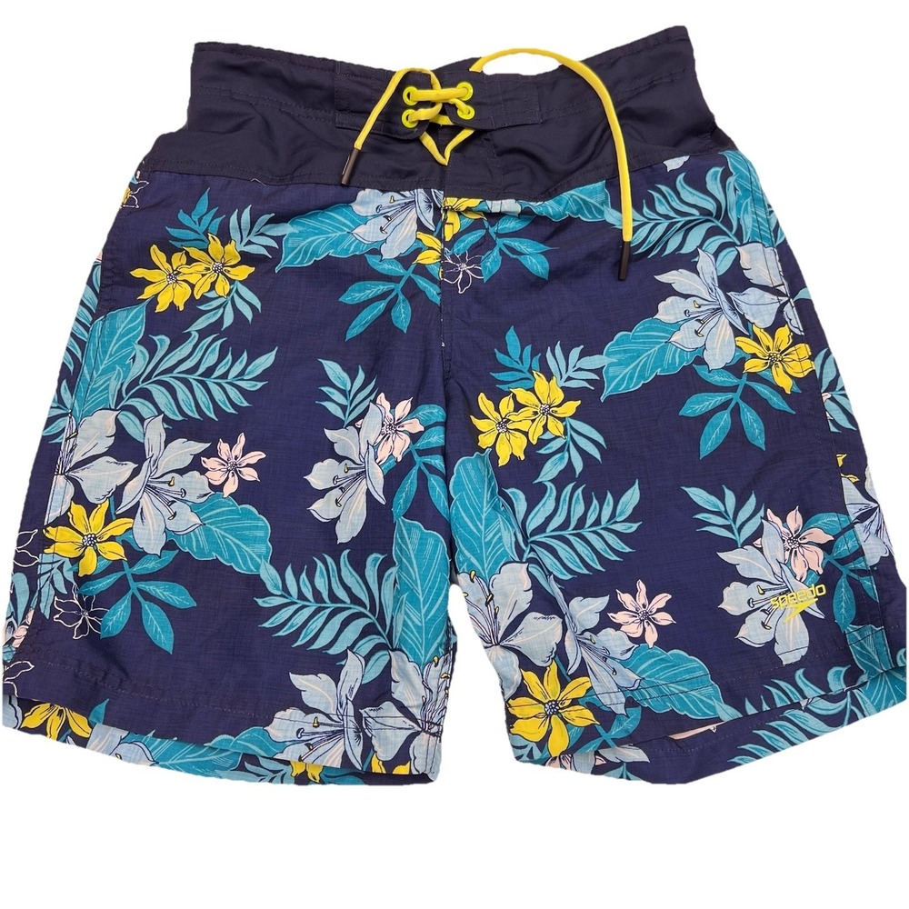 Men's Speedo Floral Hawaiian Swimming Trunks Size Small Board Shorts